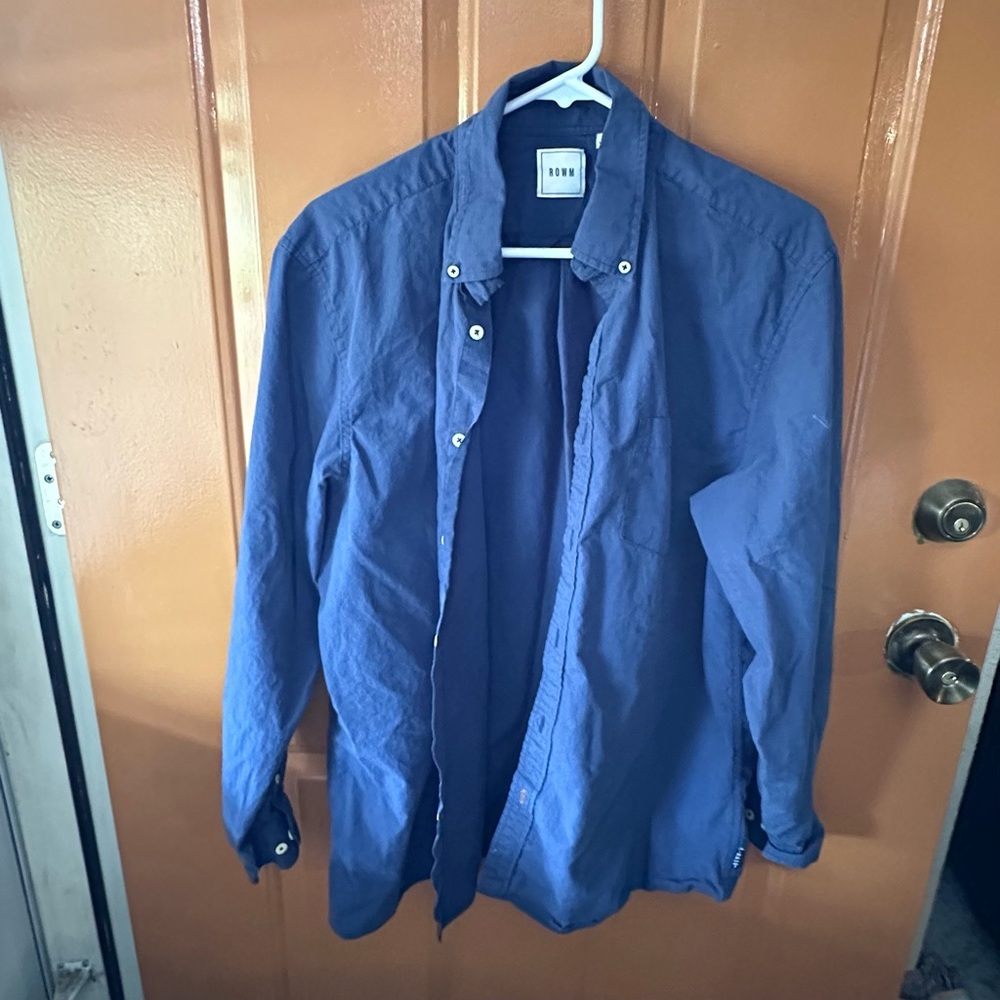 Rowm Blue Button-Up Shirt